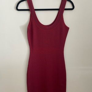 BCBG Bodycon maroon mini dress